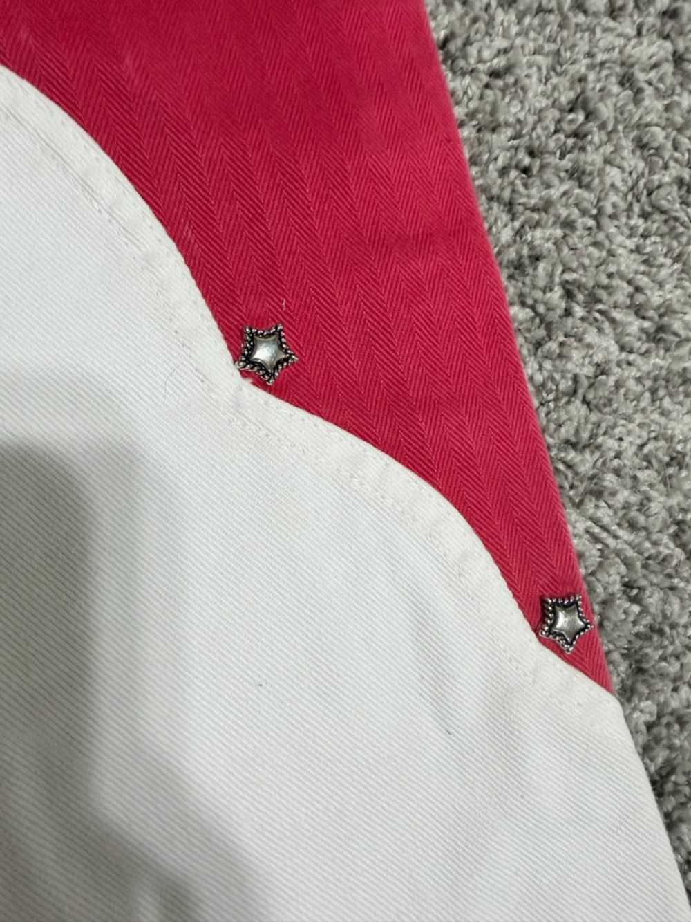 Vintage western ethnics white/red star jeans - Picture 4 of 8